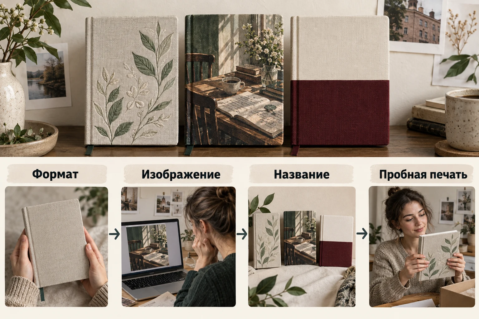 Объясняющая схема: Обложка личного дневника через нейросеть: три идеи и готовые промпты